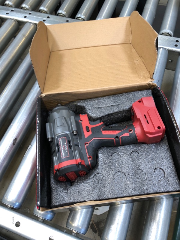 Photo 2 of Cordless Impact Wrench 1/2 inch for Milwaukee M18 Battery, 900Ft-lbs(1200N.m) High Torque Brushless Electric Impact Wrench Gun, Power Impact Driver with 4-Mode Speed, LED Work Light(no battery) 900ft-lbs Wrench (MISSING BATTERY)