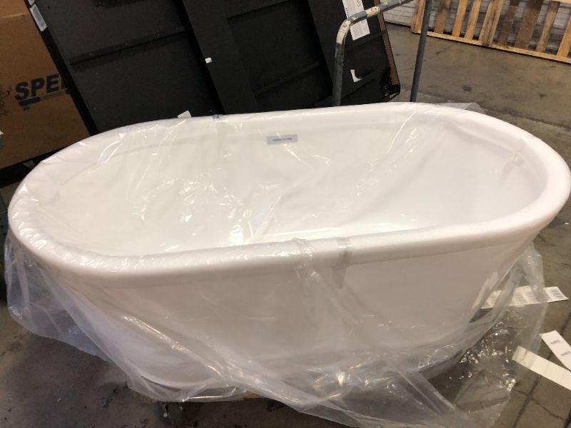 Photo 1 of 58X32 Free Standing Acrylic Soaking Tub with Center Drain, Drain Assembly, and Overflow