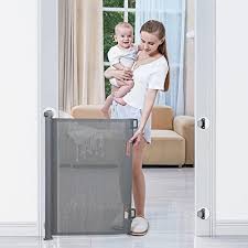 Photo 1 of BabyBond Retractable Baby Gates, Punch-Free Install Baby Gate Extra Wide 71” X 33” Tall for Kids or Pets Indoor and Outdoor Dog Gates for Doorways, Stairs, Hallways, Grey
