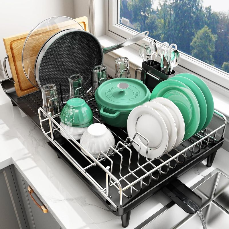 Photo 1 of  Dish Drying Rack for Kitchen Counter Extendable Dish Rack