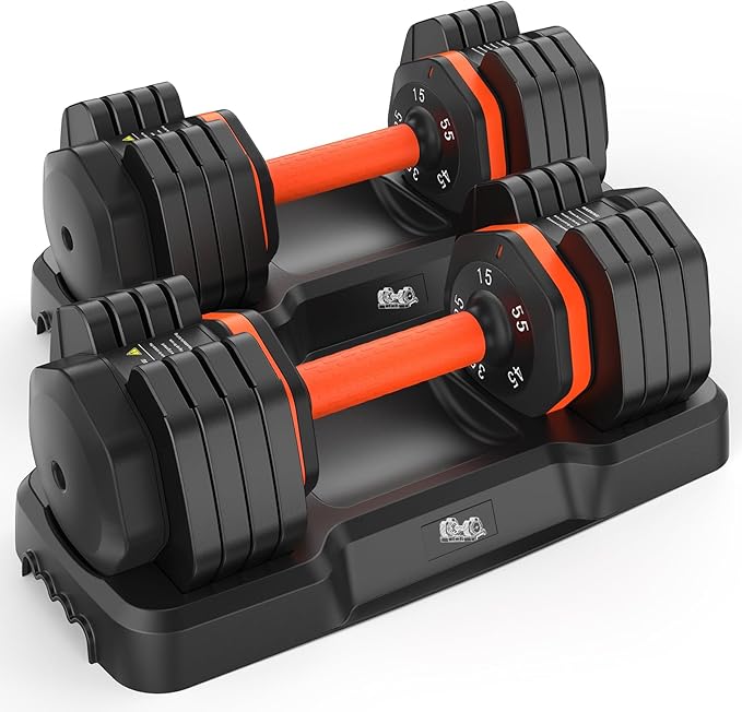 Photo 1 of 25LB-55LB Adjustable Dumbbells Set, 5LB to 25LB Dumbbells,15LB to 55LB Adjustable Dumbbell, Home Gym Weight Dumbbells Set 50lbs/110lbs, Anti-Slip Handle for Exercise Equipment ONLY ONE DUMBBELL
