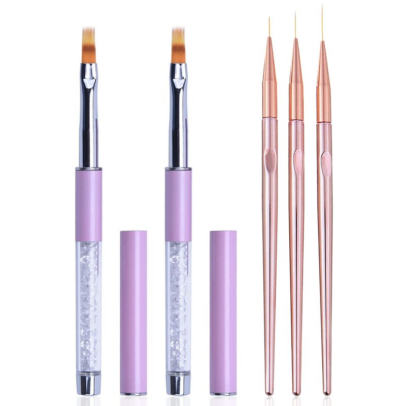 Photo 1 of  Nail Brush Nail Detail Brush Nail Art Brushes Nail Design Brushes Nail Painting Liner Brush for Acrylic Nails Thin Nail Pen Nail Art Tools