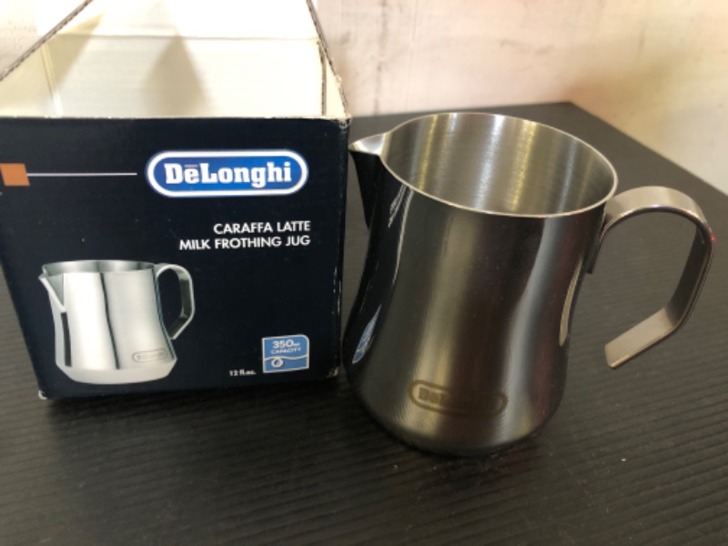 Photo 2 of  De'Longhi DLSC060 Milk Frothing Jug, 12 oz, Stainless Steel
