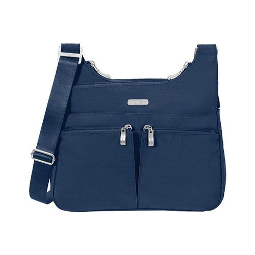 Photo 1 of Baggallini Cross Over Crossbody Women 11x8.5 Medium Travel Bag Lightweight Water-Resistant Nylon Organized Handbag Purse One Size Pacific