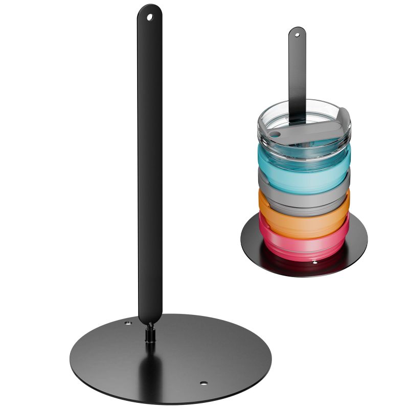 Photo 1 of 1pc--Tumbler Lid Organizer, Stainless Steel Detachable Vertical Storage Up to 10 Cup Lid Organizer for Kitchen Cabinet Organization Tumbler Lid Holder Space-Saving 1 Pack