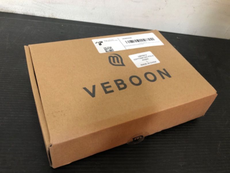 Photo 1 of large---VEBOON Men's Printed Pique Polo Shirt Short Sleeve Casual Collared Breathable Polo Shirt Classic Fit Business Polo Shirt Large Khaki