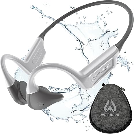 Photo 1 of 
Wildhorn Crank Bone Conduction Headphones Bluetooth 5.4, IPX7 Waterproof Open Ear Headphones w/Mic,.