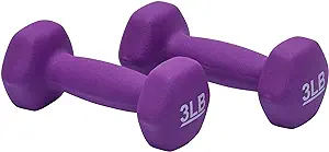 Photo 1 of Amazon Basics Neoprene Dumbbell Hand Weights SET OF 3LBS - 2 PCS 
