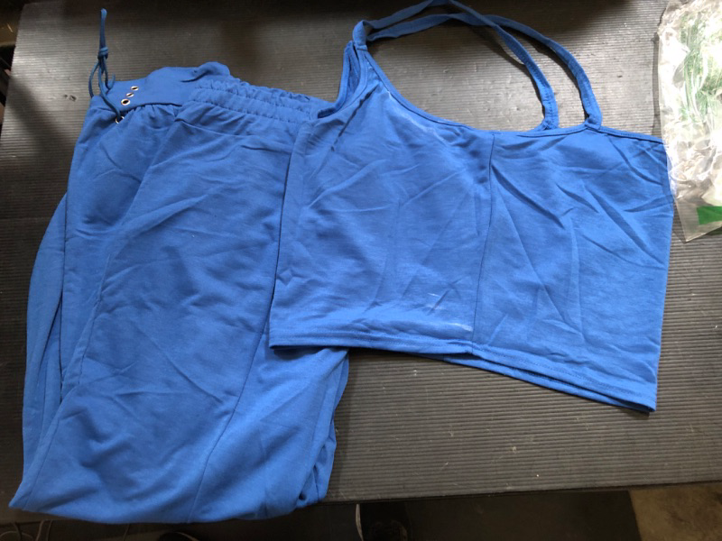 Photo 1 of  womens 2 pc set -- blue - size xl - 