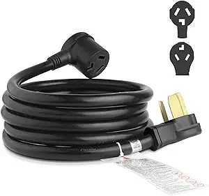 Photo 1 of 10FT 3 Prong Dryer Extension Cord, 30 Amp NEMA 10-30P to 10-30R EV Extension Cord for Dryer Power Extension and Level 2 EV Charging, 125V/250V 10 AWG STW ETL Listed (Black)
