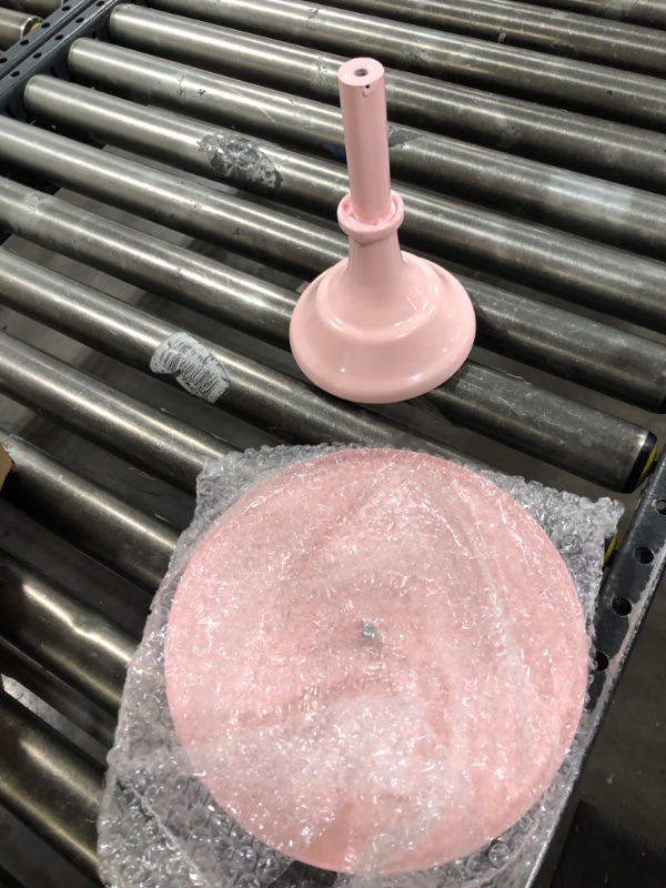 Photo 1 of Baderke Metal Cake Stand 10 Inch Round Birthday Cake Stand Dessert Cupcake Display Tray Holder for Wedding Baby Shower Christmas Baking Party Supplies (Pink)