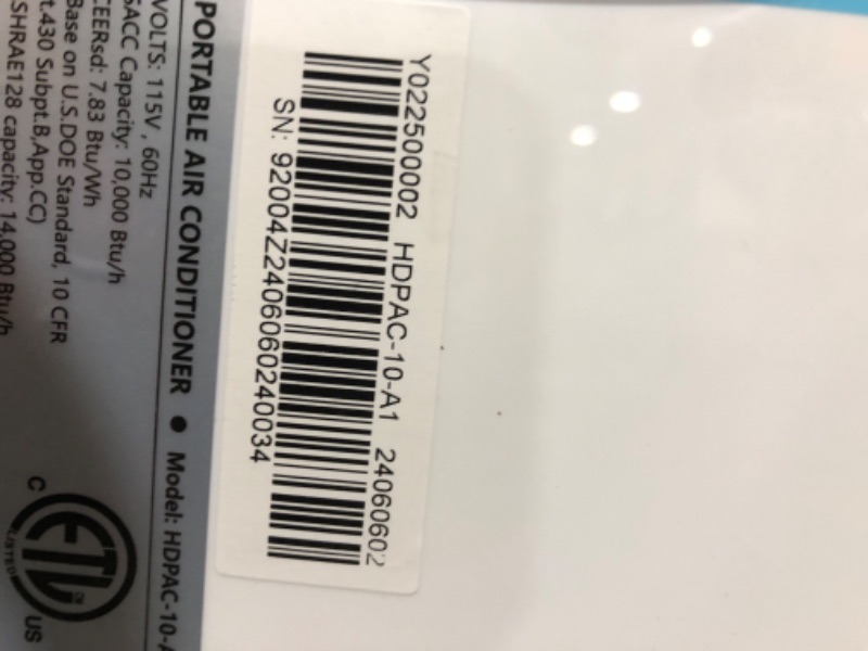 Photo 5 of 14,000 BTU Portable Air Conditioner Cools Up to 700 Sq.Ft, 3-IN-1 Quiet Portable AC Unit with Remote Control & Installation Kits for Large Room, Campervan, Office, Temporary Space