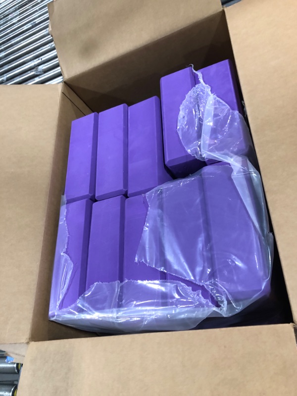 Photo 2 of 20 Pcs Yoga Blocks Bulk Eva Foam Exercise Brick Purple Non Slip Gymnastic Blocks Soft High Density Dance Blocks for Girls Women Toning Meditation Stretching Yoga Pilates Accessories