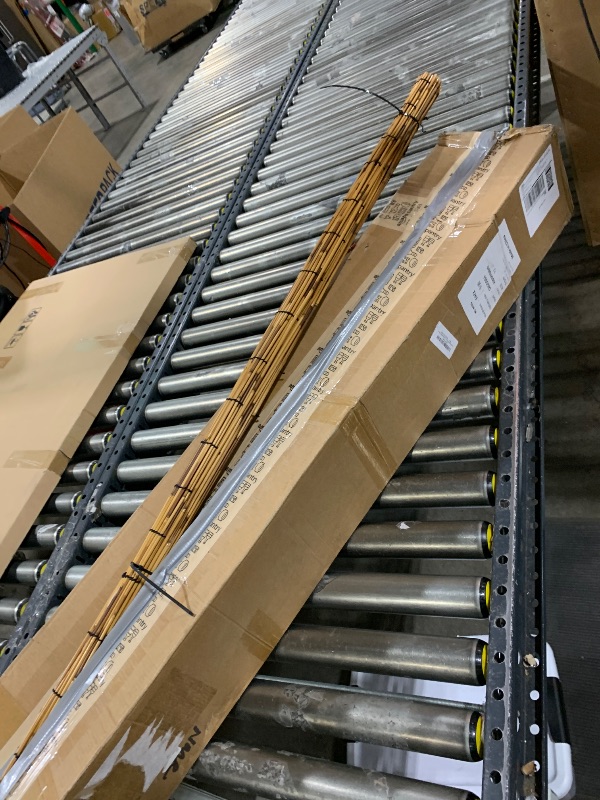 Photo 1 of Tgzwme Natural Reed Fencing Rolls,5.5FT X 16.4FT Reed Screen Curtain Balcony Reed Fence Bamboo Screen Fencing for Outdoor Backyard Patio?Brown?