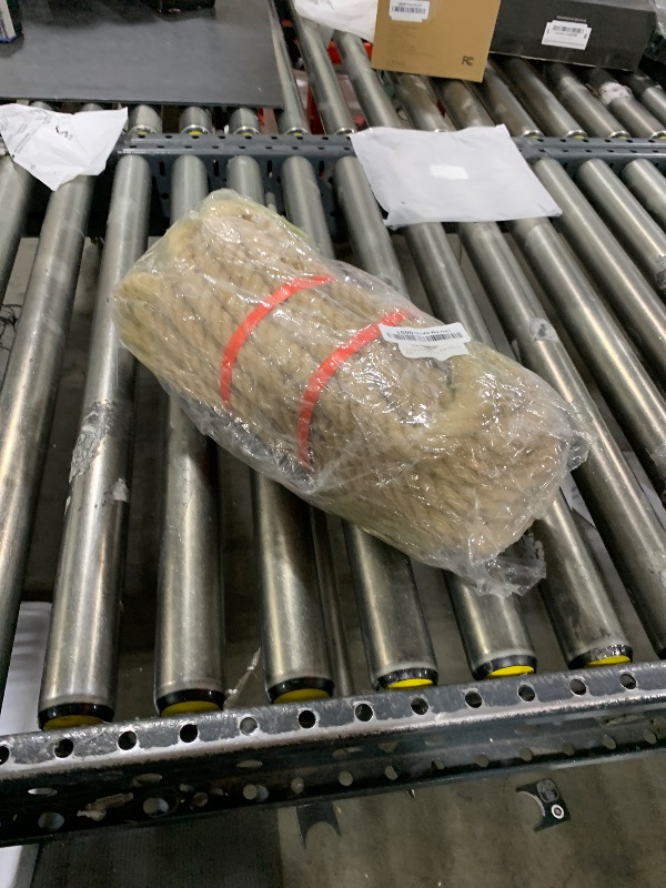 Photo 1 of Jute Rope,3/4Inch Natural Hemp Rope,Twisted Manila Rope for Crafts,Gardening,Climbing,Hammock,Nautical,Tug of War,Railings,Home Decorating?3/4inch x 50 Feet