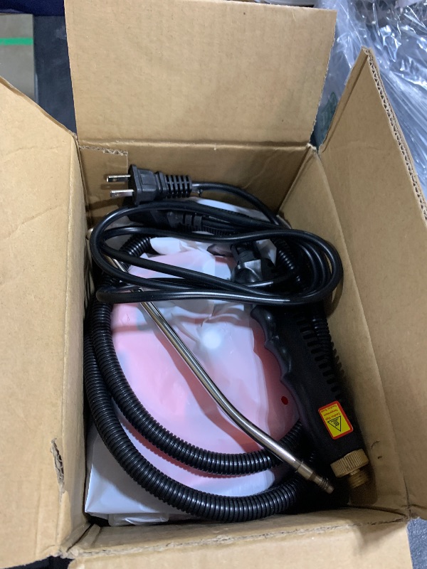Photo 1 of Steam Cleaner, 2500W High Handheld Steam Cleaner, 1L Portable Car Steam Cleaner, 6 High Speeds Pressure Temperature Steam Cleaning Machine with 3 Brush Heads for Kitchen Furniture Home Car Cleaning