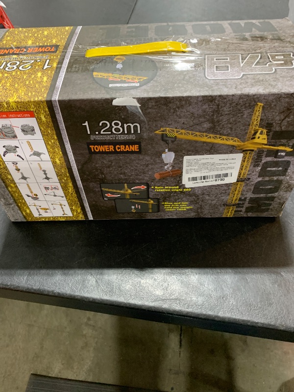 Photo 1 of Mini Tudou 50.4 inch Tall 2.4GHz Remote Control Tower Crane, 6 Channel Remote Control Construction RC Crane Toy 680 Degree Rotation Lift Model with Tower Light & Sound for Kids Boys Girls