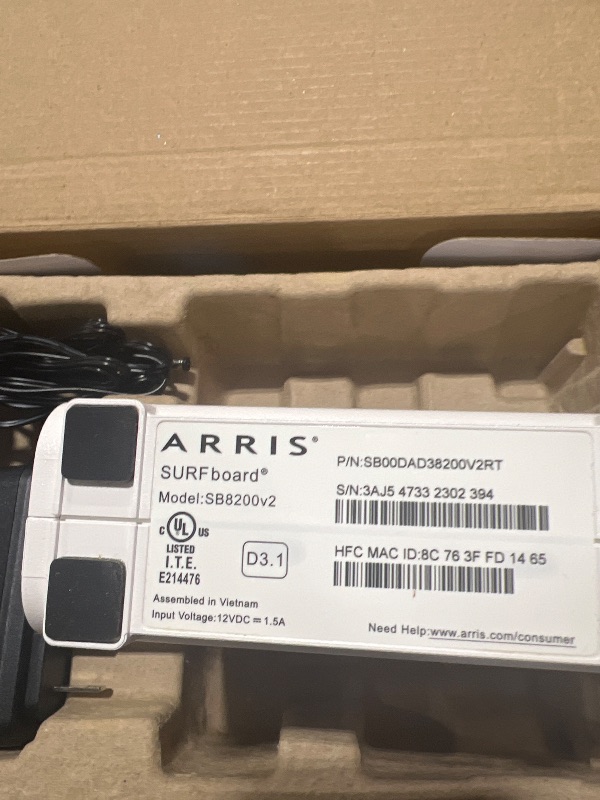 Photo 3 of ARRIS (SB8200) - Cable Modem - Fast DOCSIS 3.1