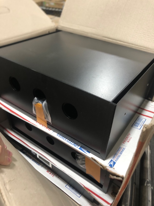 Photo 1 of 3 Pieces 2U, 3U, 4U Rack Mount Drawer 19 Inch Server Cabinet Case Drawer Metal DJ Locking Lockable Deep Drawer Racks Drawer with Key for Enclosure Server Rack Cabinet, Black