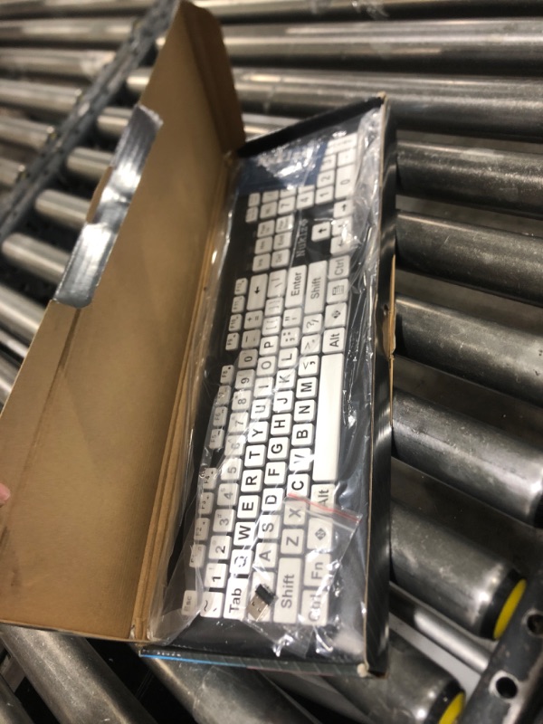 Photo 1 of Nuklz N Magnus 325 | Wireless Large Print Full Size Computer Keyboard | High Contrast Black & White Keys | Soft Buttons | Ideal for Visually Impaired, Beginners and Seniors | Plug & Play