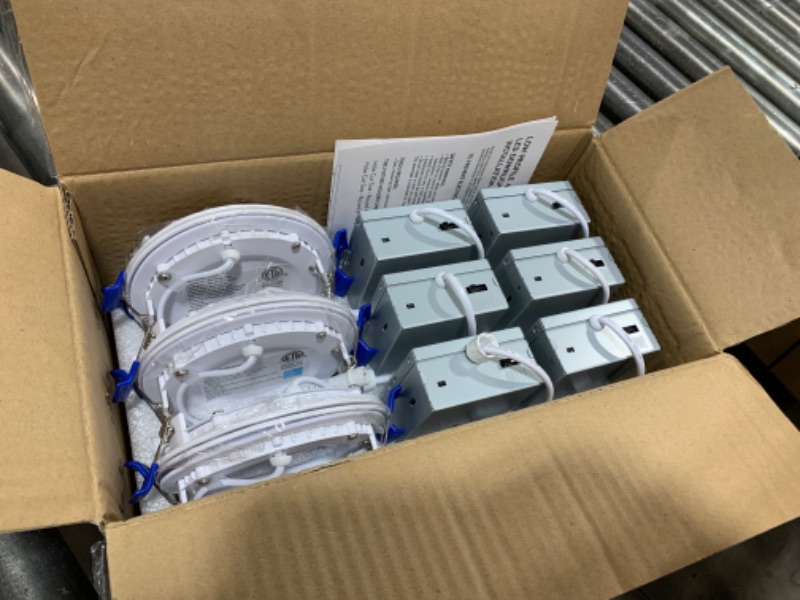 Photo 1 of Meconard 6 Pack 4 Inch LED Recessed Ceiling Light with Junction Box, 2700K/3000K/3500K/4000K/5000K Selectable, 9W=75W 750LM, Dimmable Canless Downlights, ETL and Energy Star Listed