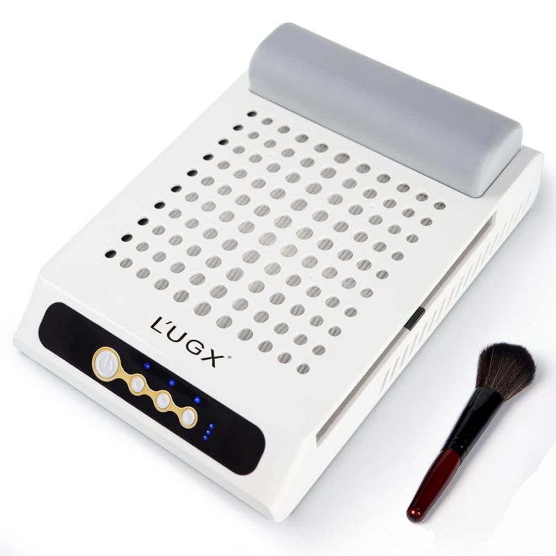 Photo 1 of  L'UGX Rechargeable Nail Dust Collector with 2 Reusable Filters, Professional 70W Nail Extractor Vacuum Acrylic Nail Dust Cleaner, Perfect for Home Salon Use, Low Noise 