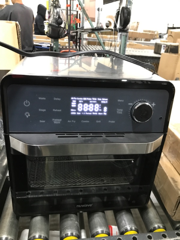 Photo 2 of Nuwave X Chef Todd English Air Fryer Oven Combo, Plug-In Grill w/Sheath Heaters, Authentic Char Flavor, 2024 New Convection System, 2X More Even, 100 Presets, Smarter Probe, 50-550°F, Stainless Steel