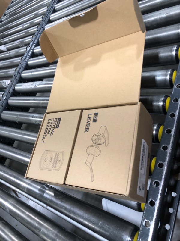 Photo 1 of Veise Fingerprint Door Lock with 2 Lever Handles - Keyless Entry Door Lock, Electronic Keypad Deadbolt & Front Door Lock Handle Sets, Auto Lock, Easy Installation, Oil Rubbed Bronze