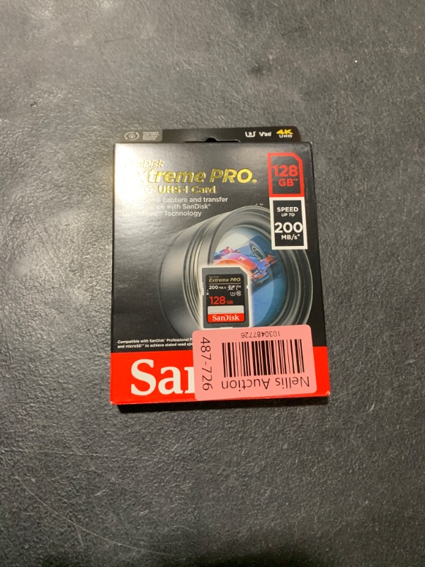 Photo 2 of SanDisk 128GB Extreme PRO SDXC UHS-I Memory Card - C10, U3, V30, 4K UHD, SD Card - SDSDXXD-128G-GN4IN
