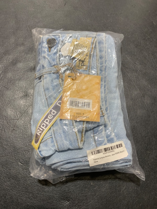 Photo 1 of & Company Womens Super Comfy Wide Leg High Rise Distressed Ripped Jeans P5000WL Bleach 9