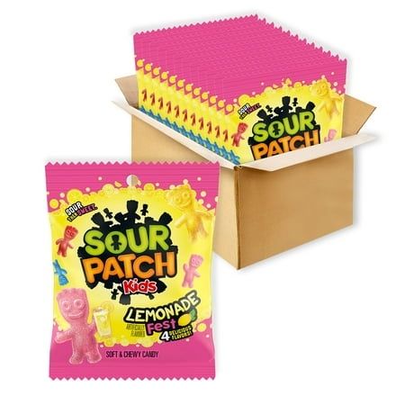 Photo 1 of SOUR PATCH KIDS Lemonade Fest Soft & Chewy Candy 12-3.61 Oz Bags