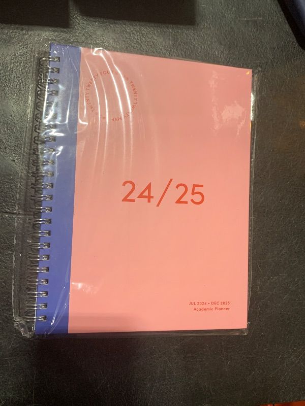 Photo 1 of Riley's Planner 2024-2025 Academic Year, 18-Month Simple Weekly Planner - Streamlined Weekly & Monthly Agenda Planner, Sturdy Cover, Notes Pages, Twin-Wire Binding (8 x 6 inch, Pink)
