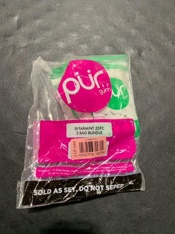 Photo 2 of PUR Gum Aspartame Free Chewing Gum 100% Xylitol Natural Spearmint Flavored Gum