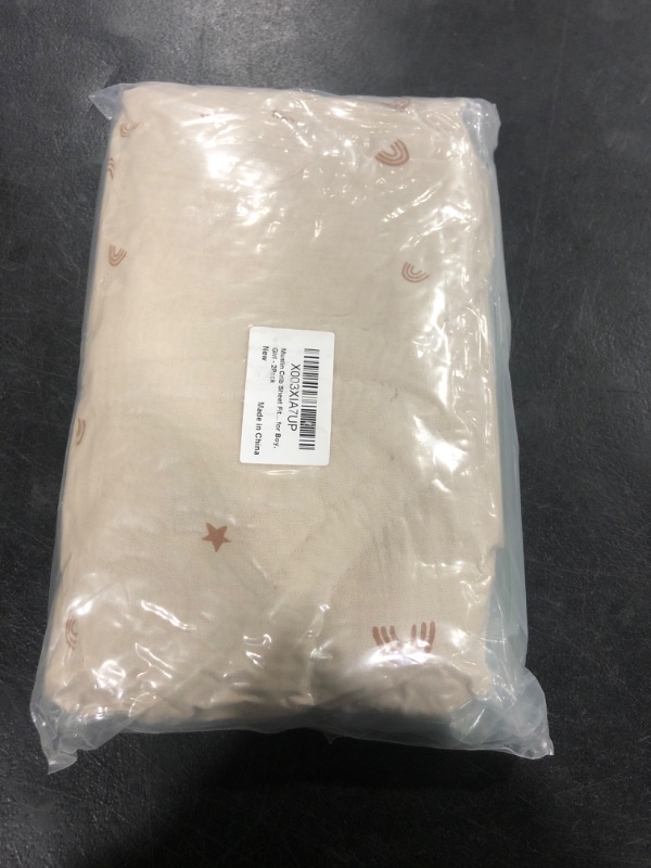 Photo 1 of Fitted Crib Sheet, 100% Organic Cotton Crib Sheet for Standard Crib and Toddler Mattresses 28"x 52", Soft and Breathable