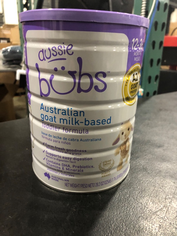 Photo 1 of BB 10/15/2025 // Bubs Australian Goat Milk-Based Toddler Formula, For Kids 12-36 months, Made with Fresh Goat Milk, 28.2 oz