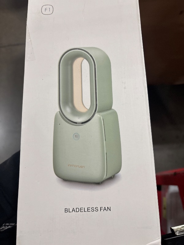 Photo 1 of CONBOLA Rechargeable Desk Fan, Bladeless Battery Operated Fan Small USB Quiet Table Fan, 11.8 Inch Personal Fan with Touch Control 5-Colors Decorative LED Light for Office Bedroom?White?