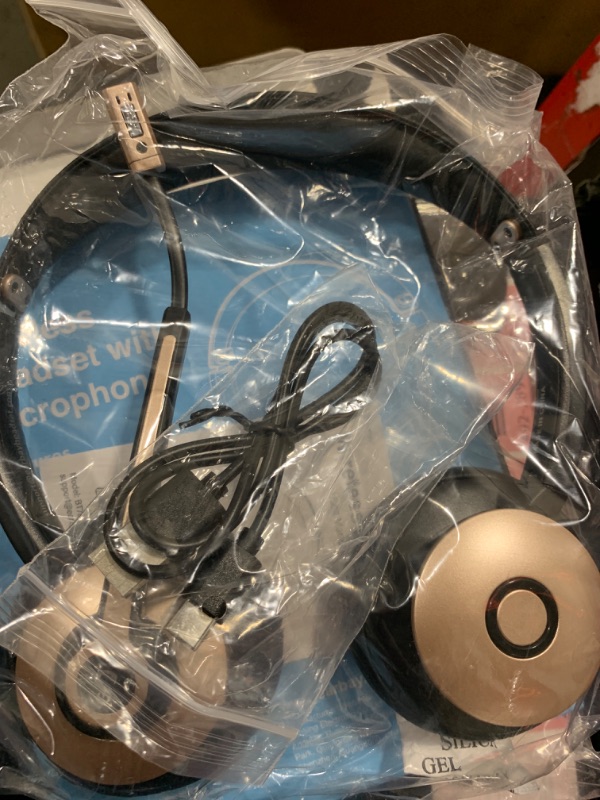 Photo 1 of Earbay Wireless Headset, Bluetooth Headsets with Microphone Noise Cancelling, On Ear Headphones with Mic Mute, Handsfree PC Headsets for Zoom/Ms Teams/Skype/Dual Connect/Laptop/iPhone/Tablet