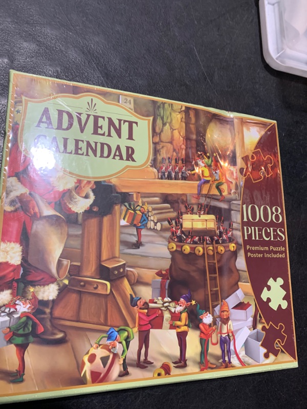 Photo 2 of Generic Advent Calendar 2024 Christmas Puzzles - Christmas Puzzles for Holiday Fun Games of Adults and Kids 1008 PCS Countdown Puzzle as Decoration