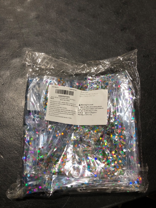 Photo 1 of Amor 40 Inch Inflatable Glitter Pool Float Tube with Ball