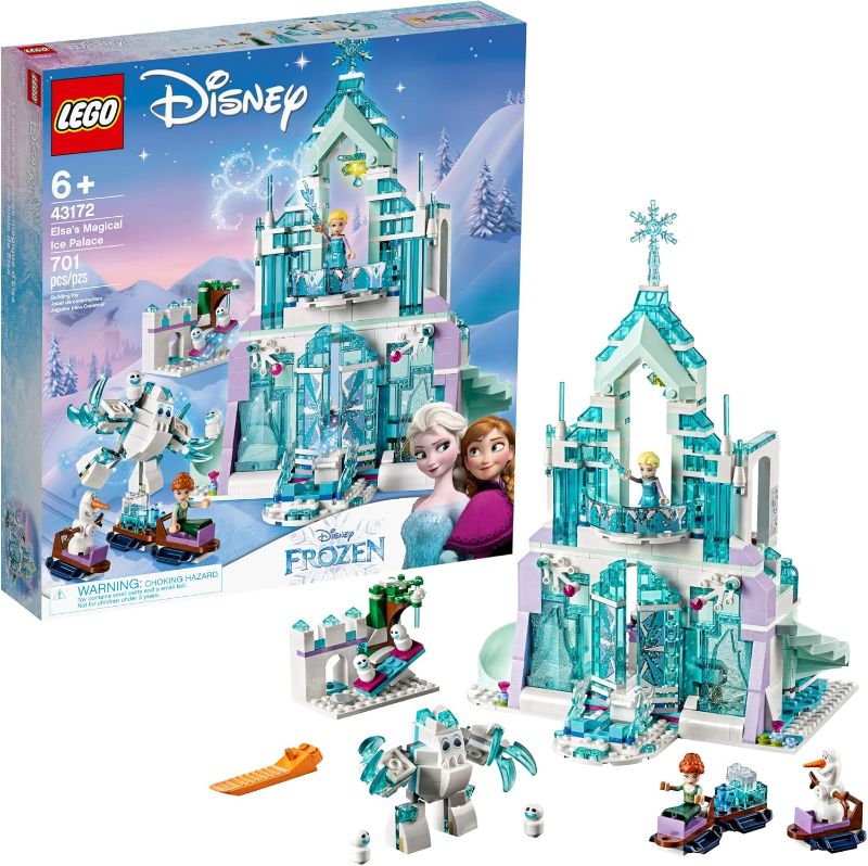 Photo 1 of LEGO Disney Frozen Elsa's Magical Ice Palace 43172 Toy Castle Building Kit with Mini Dolls, Castle Playset with Popular Frozen Characters Including Elsa, Olaf, Anna and More (701 Pieces)
