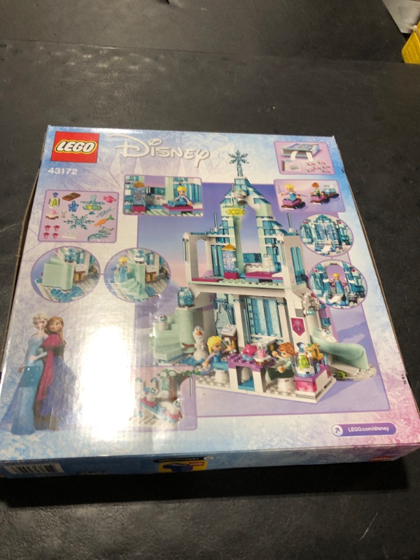 Photo 2 of LEGO Disney Frozen Elsa's Magical Ice Palace 43172 Toy Castle Building Kit with Mini Dolls, Castle Playset with Popular Frozen Characters Including Elsa, Olaf, Anna and More (701 Pieces)
