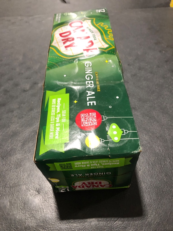 Photo 2 of Canada Dry Ginger Ale Soda, 12 fl oz cans (Pack of 12) Ginger 12 Fl Oz (Pack of 12)