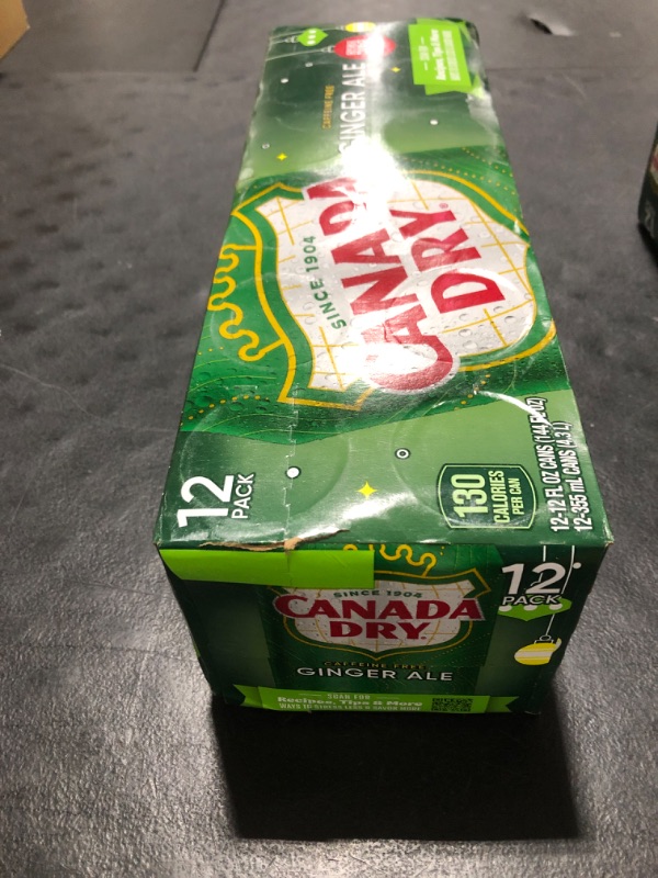 Photo 2 of Canada Dry Ginger Ale Soda, 12 fl oz cans (Pack of 12) Ginger 12 Fl Oz (Pack of 12)
