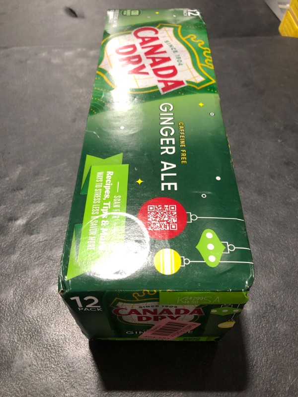 Photo 2 of Canada Dry Ginger Ale Soda, 12 fl oz cans (Pack of 12) Ginger 12 Fl Oz (Pack of 12)