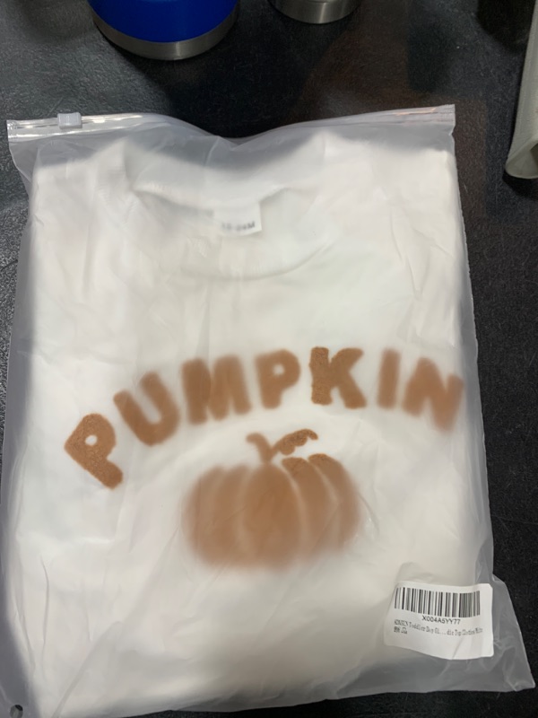 Photo 2 of ADXSUN Toddler Boy Girl Halloween Outfit Pumpkin/Spooky Sweatshirt Fall Hoodie Top Clothes White