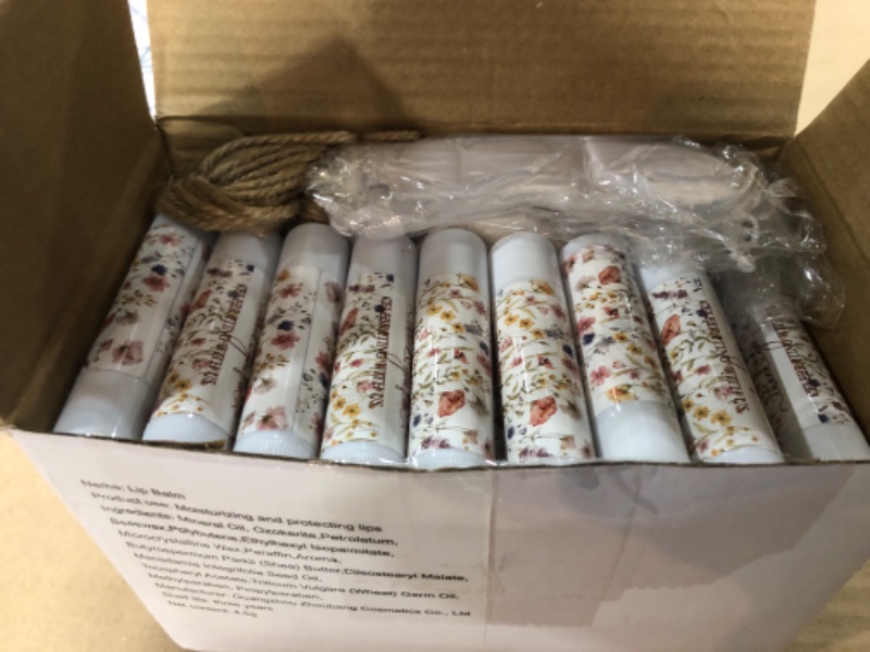 Photo 2 of Dunzy 50 Pack Wildflower Party Favors Wedding Favors Bulk Lip Balms Gifts Baby Shower Bridal Shower Favors Small Thank You Appreciation Gifts for Christmas Guest Women Employees Teacher Coworker Staff