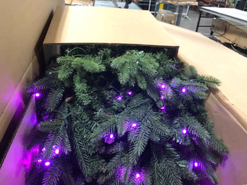 Photo 2 of Evergreen Classics 7.5 ft Twinkly Pre-Lit Aspen Pine Quick Set Artificial Christmas Tree, App-Controlled Multi-Color RGB Lights