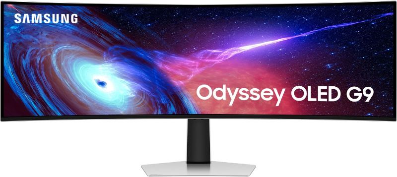 Photo 1 of SAMSUNG 49" Odyssey G93SC Series OLED Curved Gaming Monitor, 240Hz, 0.03ms, Dual QHD, DisplayHDR True Black 400, FreeSync Premium Pro, Height Adjustable Stand,  LS49CG932SNXZA, 2023
