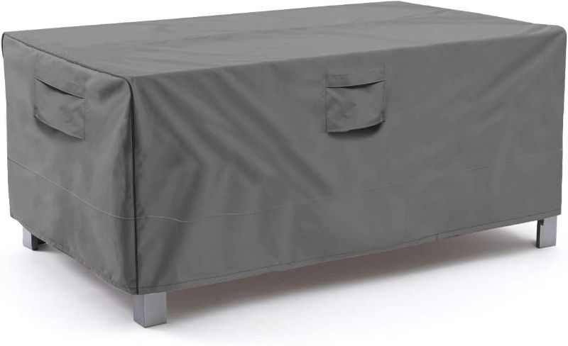 Photo 1 of Vailge Veranda Rectangular/Oval Patio Table Cover, Heavy Duty and Waterproof Outdoor Lawn Patio Furniture Covers, X-Large Grey
