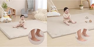 Photo 1 of Huloosleep 79"×118"×1.3" Memory Foam Baby Play Mat Tummy Time Mat for Living Room or Nursery + 79"×118"×0.8" Non-Slip Crawling Mat Coral Velvet Play Mat for Kids,Infants,Toddlers, Tatami Mat,Yoga Mat
